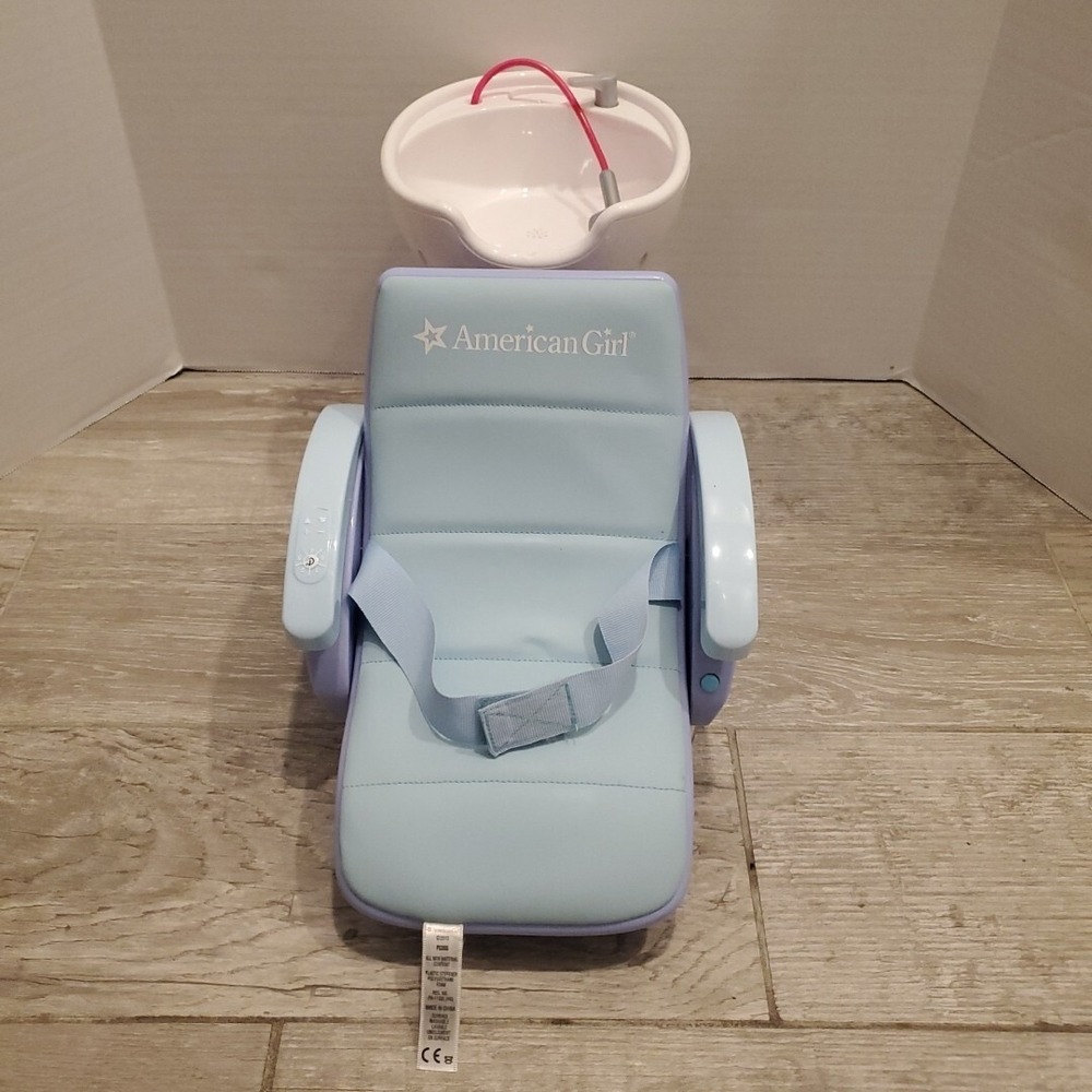 American Girl Doll Spa Chair Blue Salon Shampoo Station With Sound Tested F5355 - Picture 5 of 12